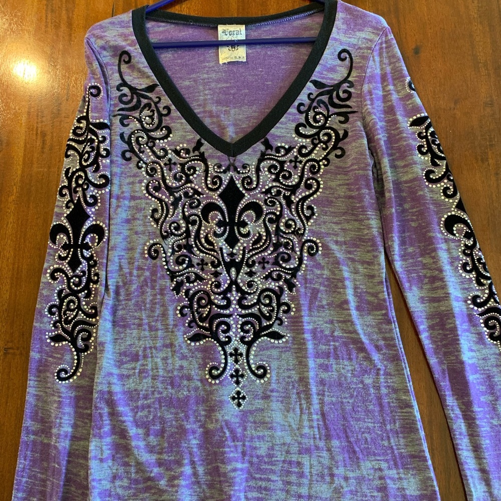 Vocal Long Sleeve Purple Shirt / Largr
